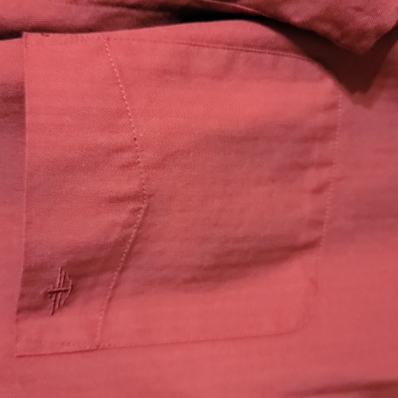 Dockers Burgundy Button Down Long Sleeve Shirt Men's Size XXL - Picture 4 of 8